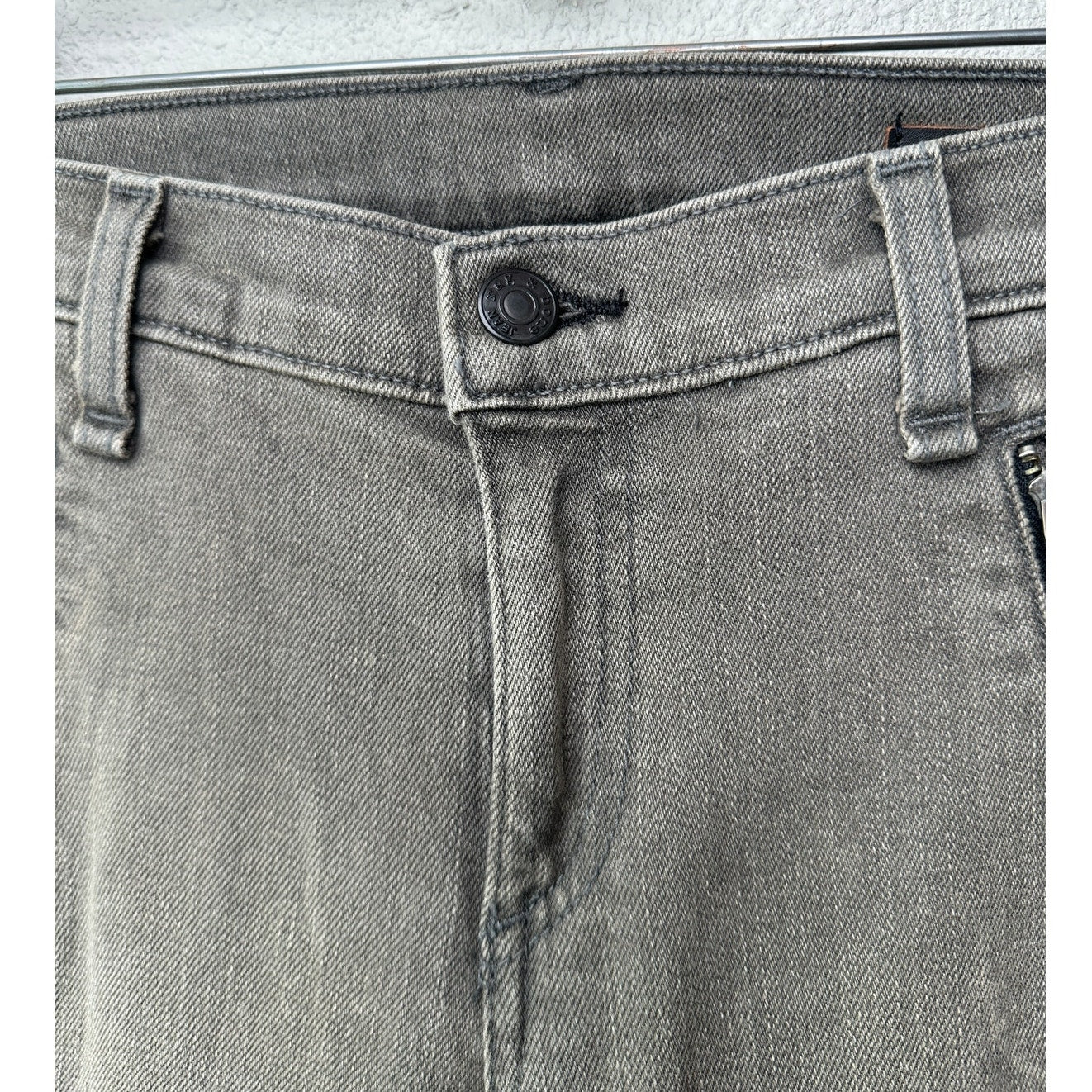 Rag & Bone Iron Skinny Grey Women’s US 28 Mixed Media Zip Jeans