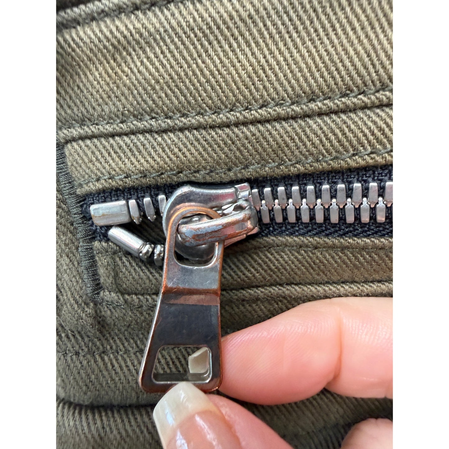 Balmain Olive Biker Cargo Pants Men's 34
