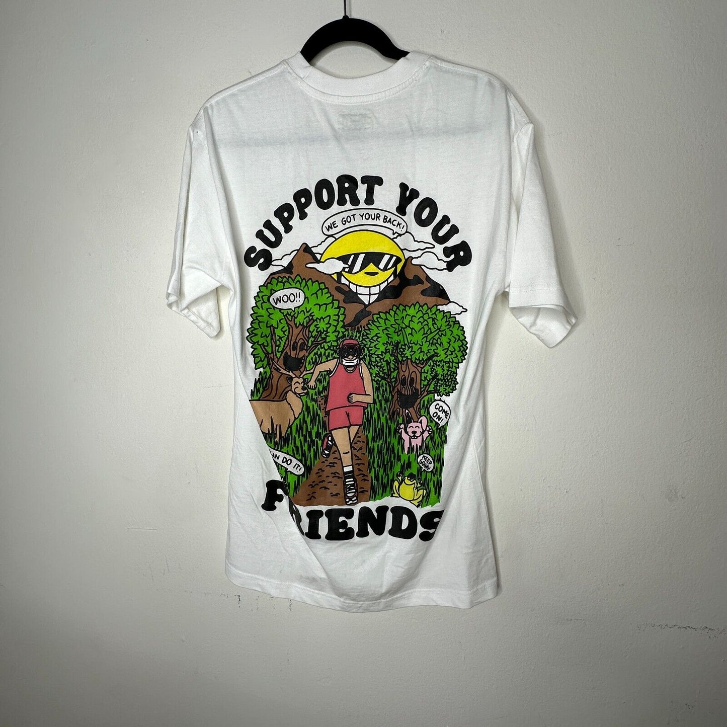 RARE Chinatown Market White Support Your Friends Graphic T-Shirt Medium