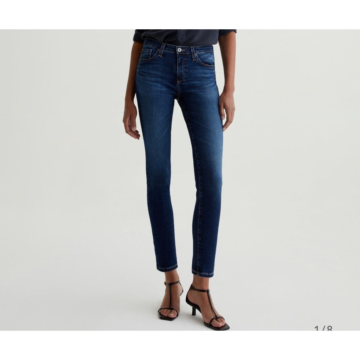 AG Adriano Goldschmied Prima Ankle Jeans Blue Cigarette Leg Sz 29