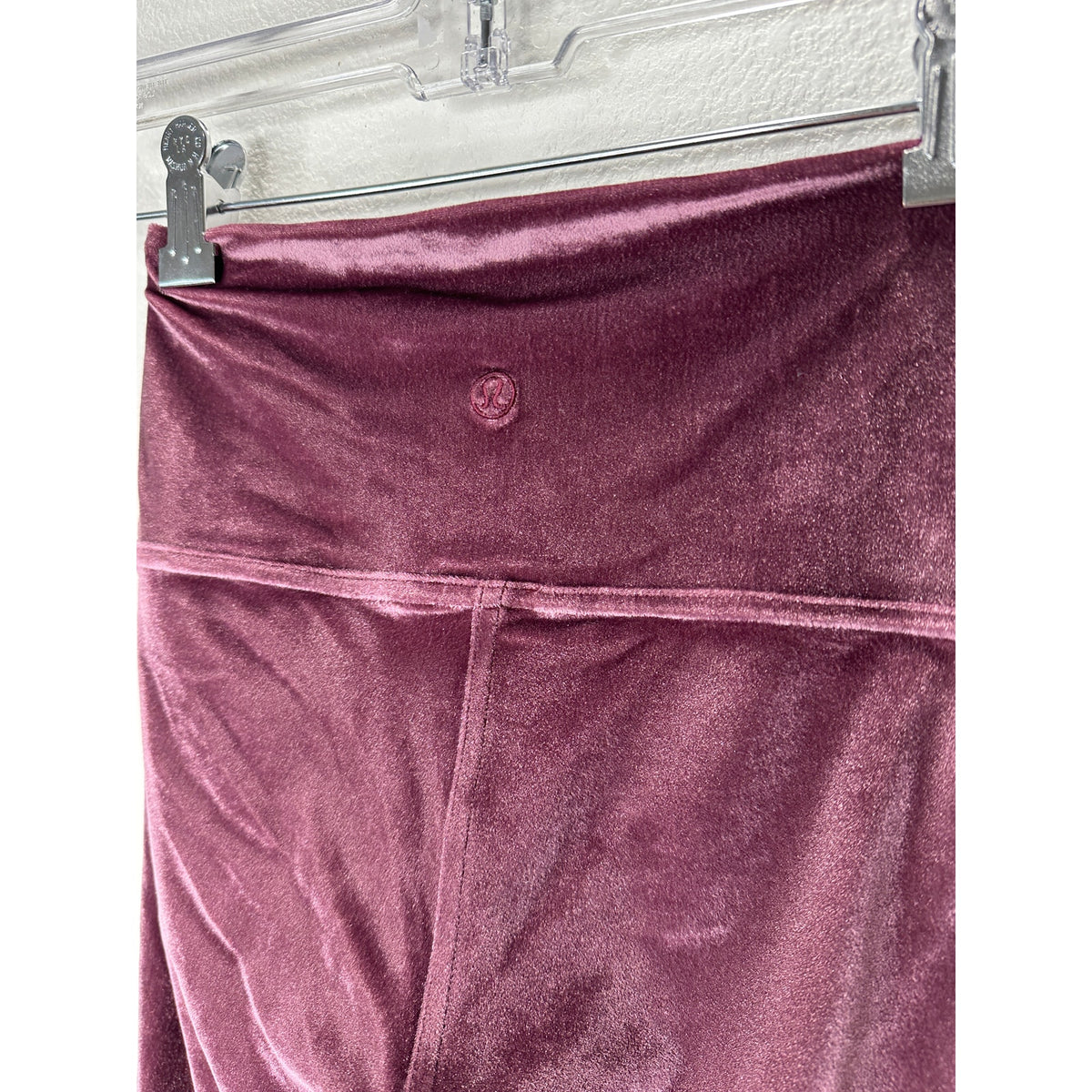 Lululemon Plum Purple Velvet Velour Leggings Yoga Pants Size 2