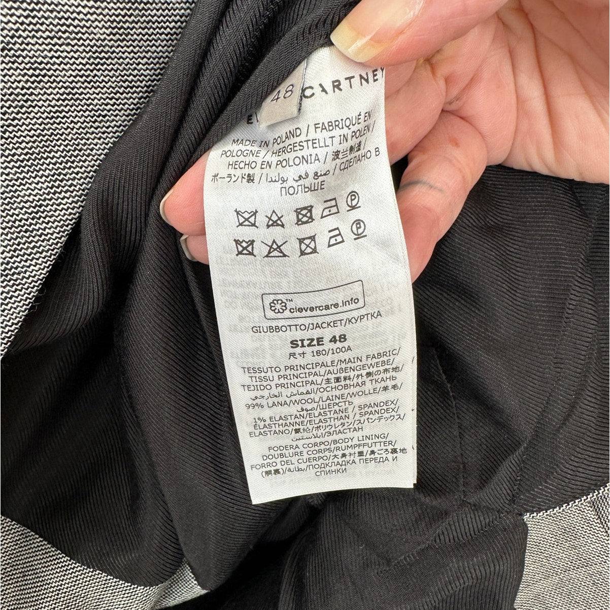NWT Stella McCartney Black & White Oversized Double Breasted Blazer 48 / 12