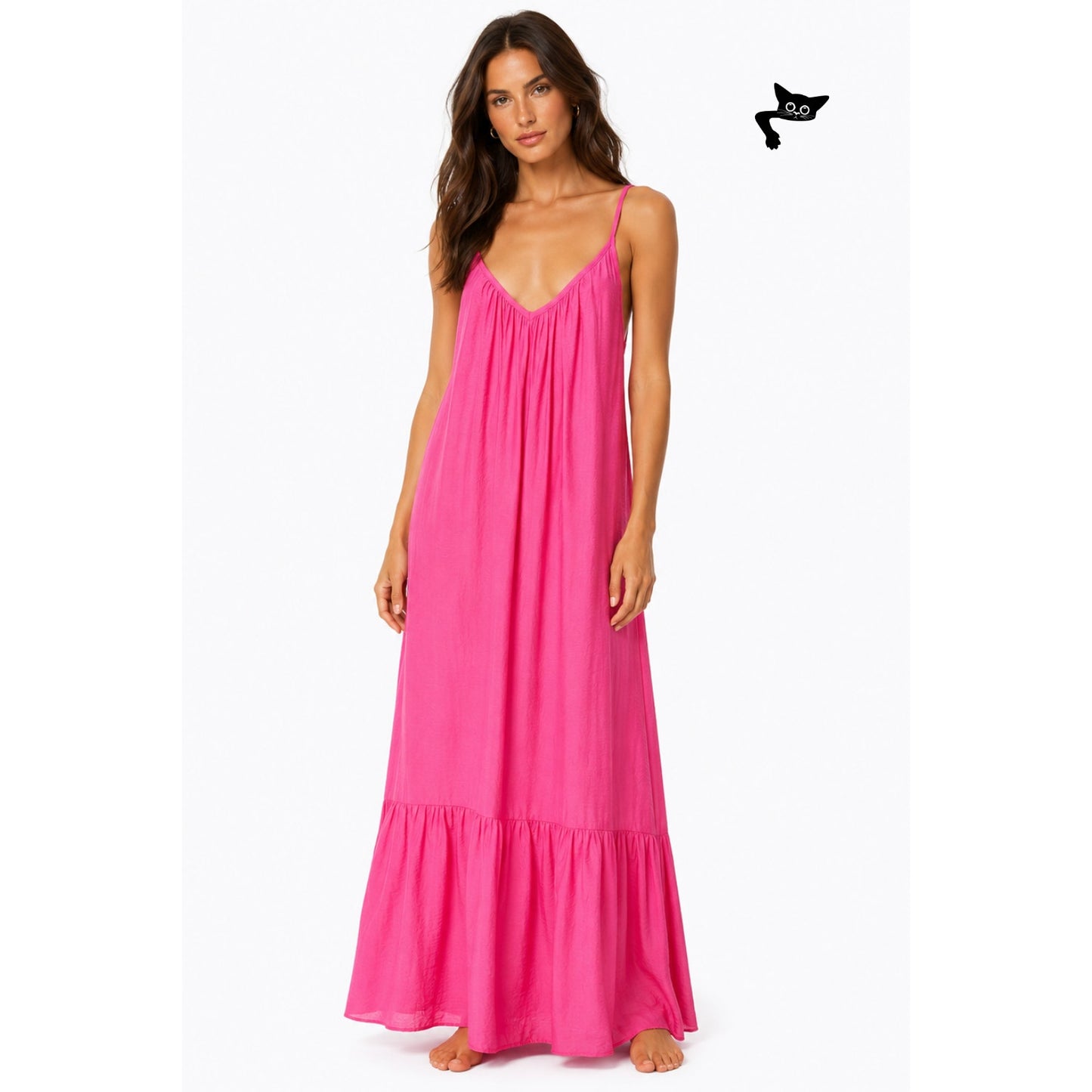 Electric & Rose Laney Pink Maxi Dress Womens S