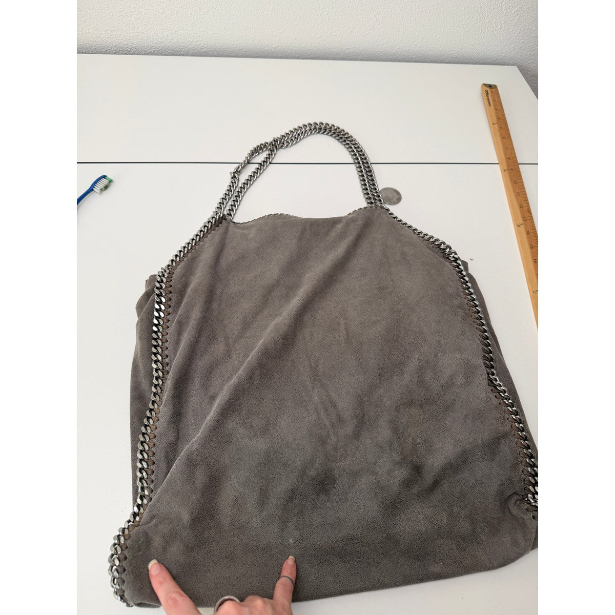 Stella McCartney Gray Chain Tote Bag Women's Large