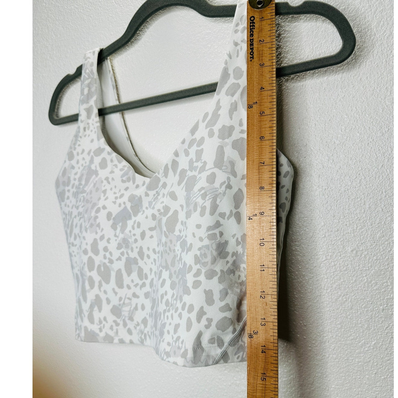 Lululemon Align Cream & Taupe Splotch Animal Print Padded Sports Bra 6