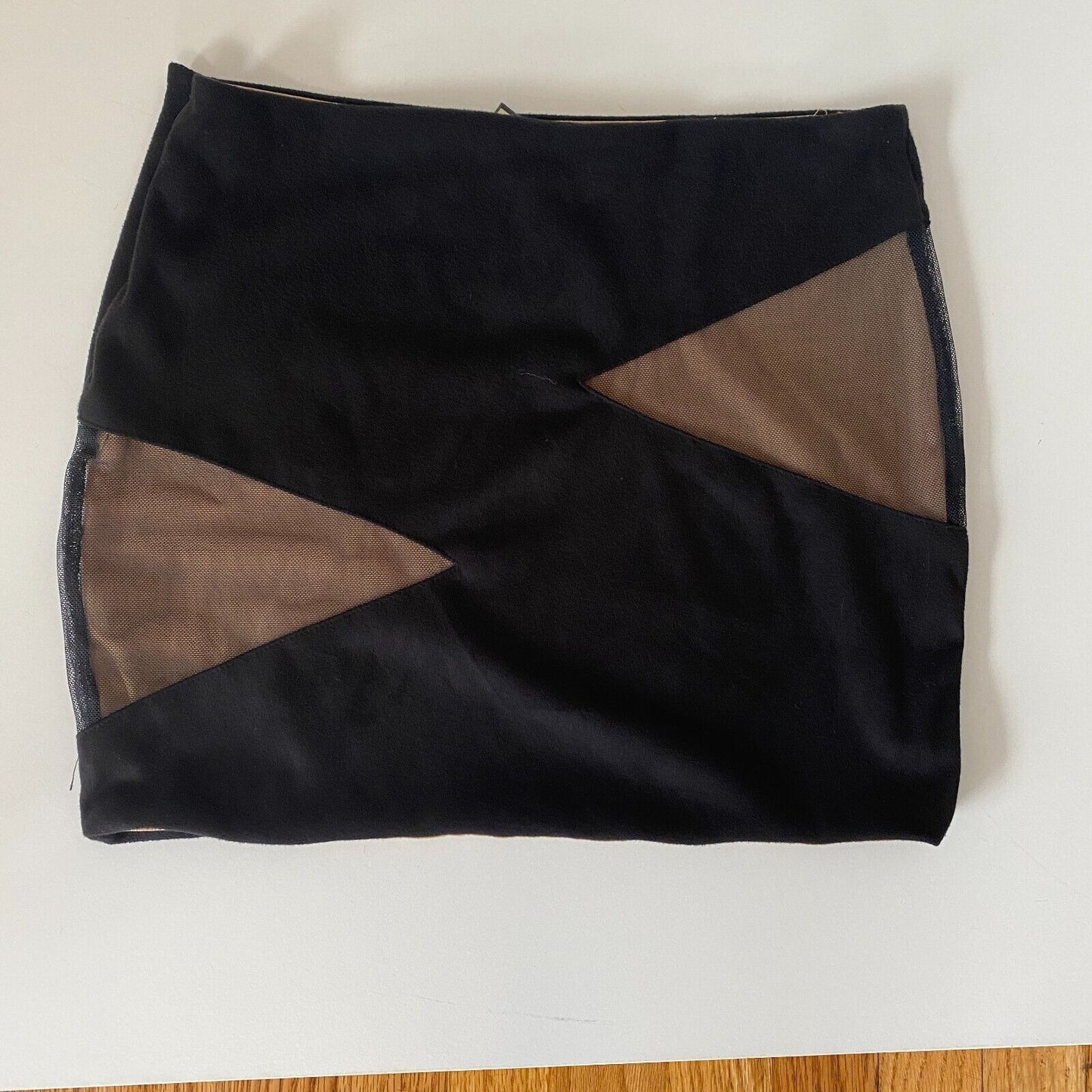 NWT Donna Mizani for Revolve Black Suede & Mesh Cut-Out Mini Dress SM