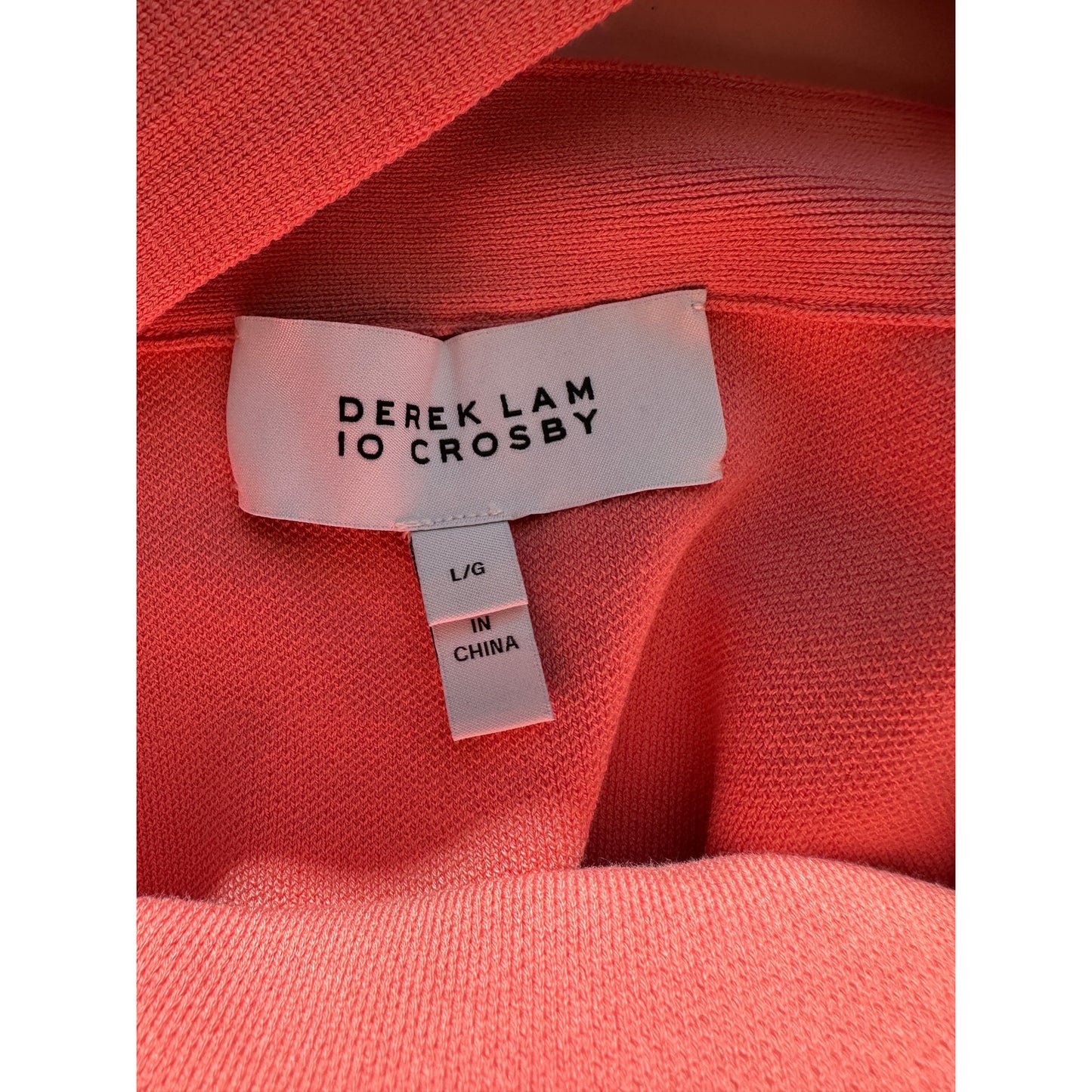 Derek Lam 10 Crosby Pink Ruffle Hem Sweater-Knit Crop Top Women’s L