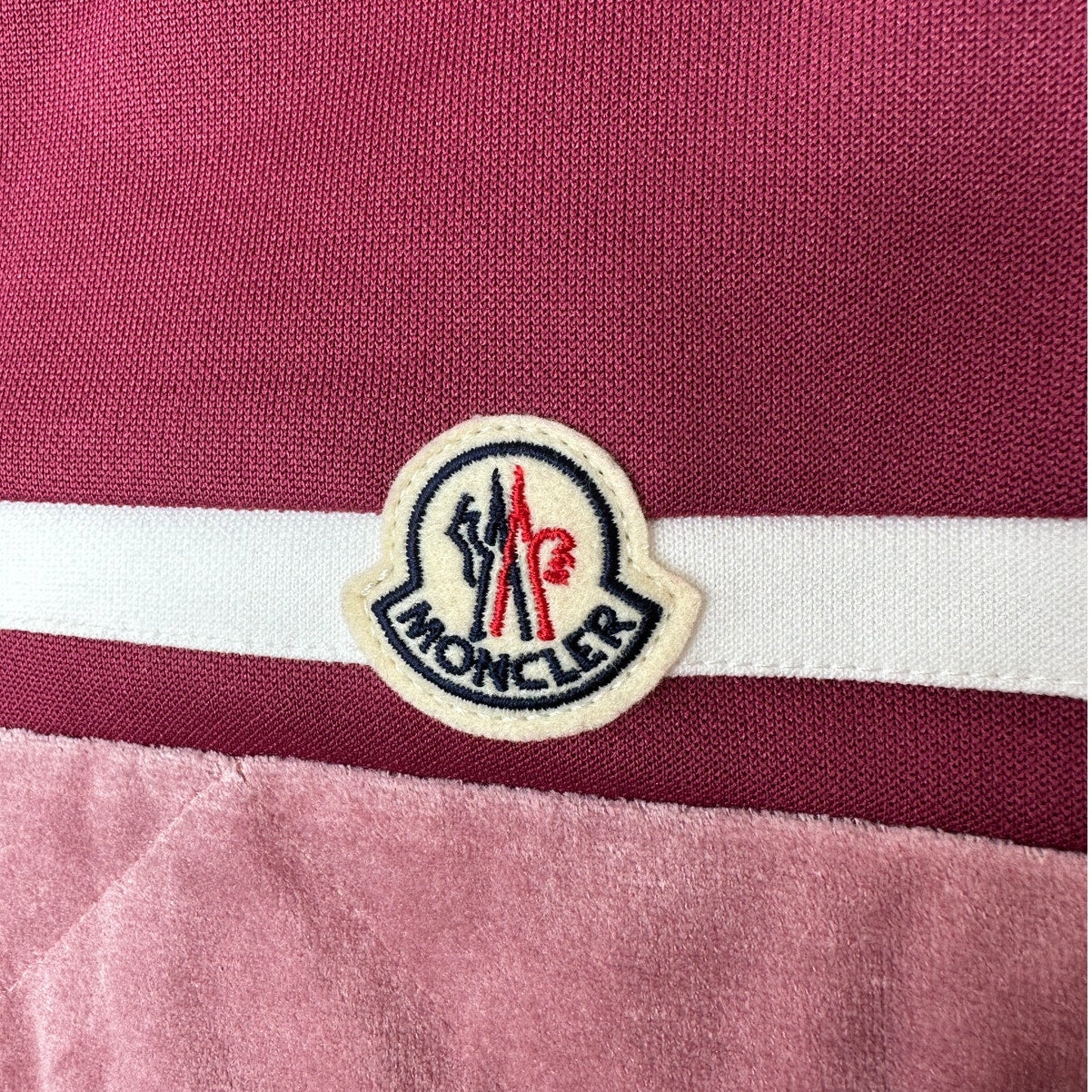 NWT Moncler Purple & Pink Mixed Media Sleeveless Velvet Short Vest L