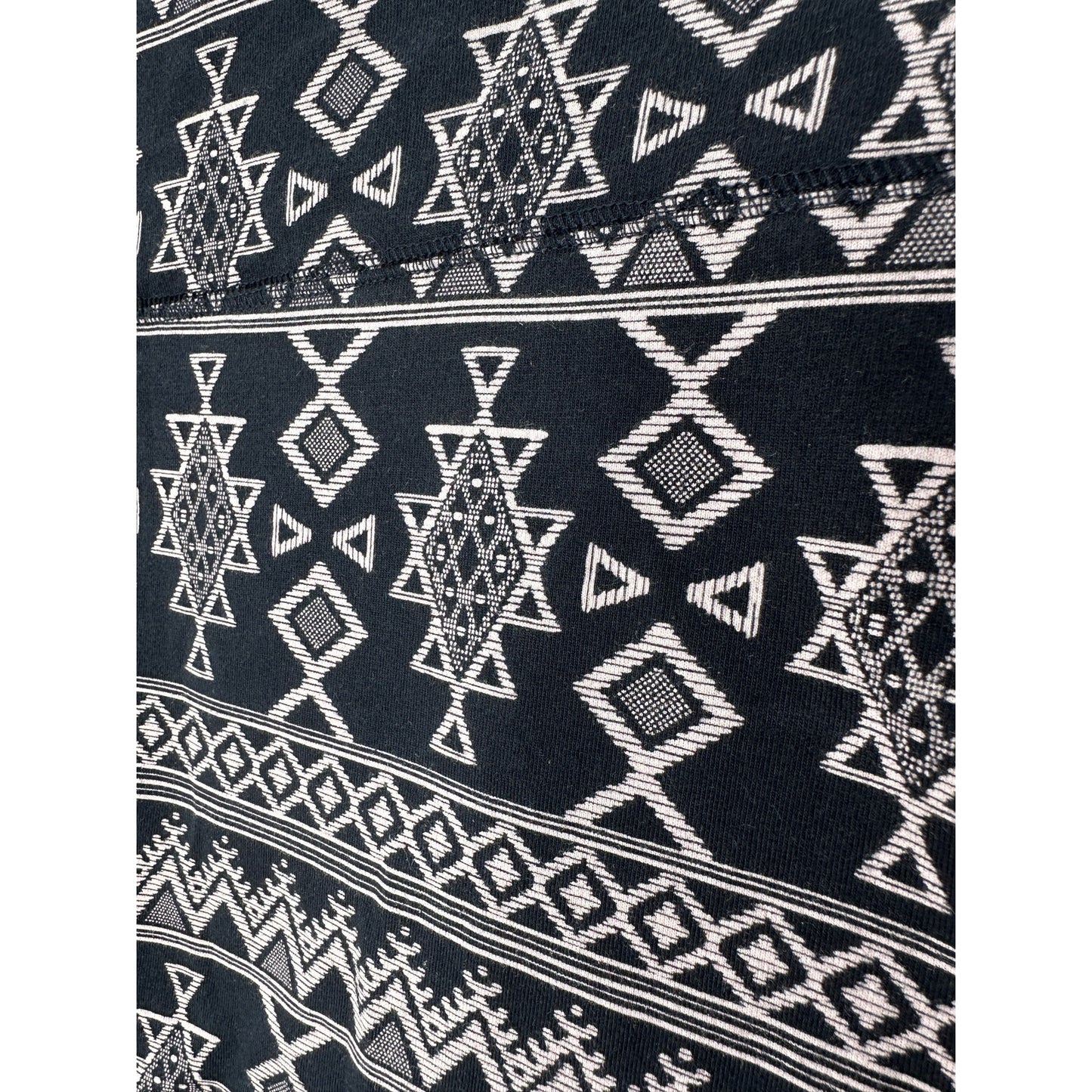 Billabong Tan & Black Aztec Print Stretch Mini Skirt Medium