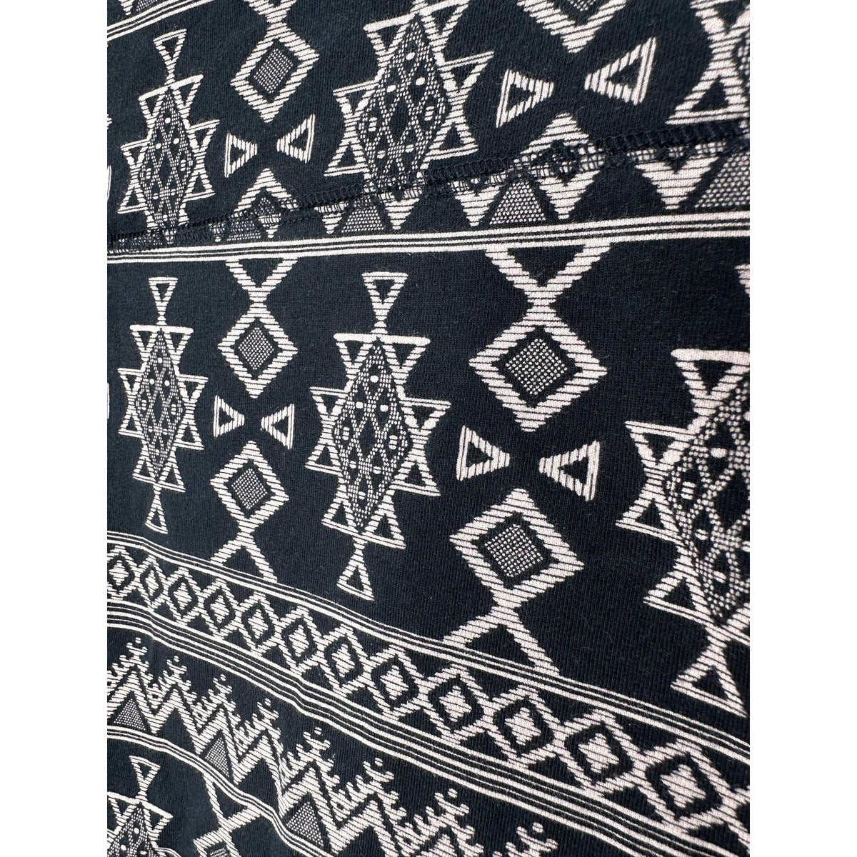 Billabong Tan & Black Aztec Print Stretch Mini Skirt Medium
