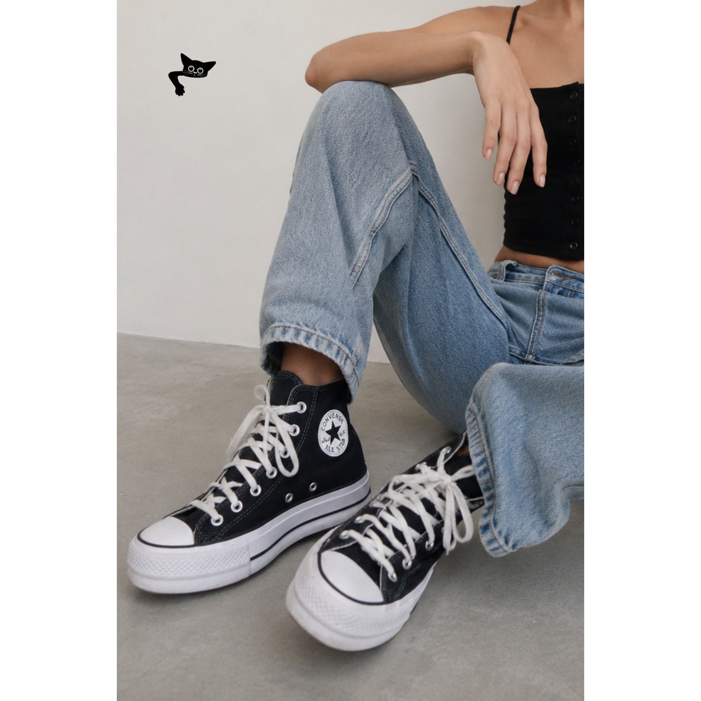 Converse All Star Lift Black Platform High Top US 7.5
