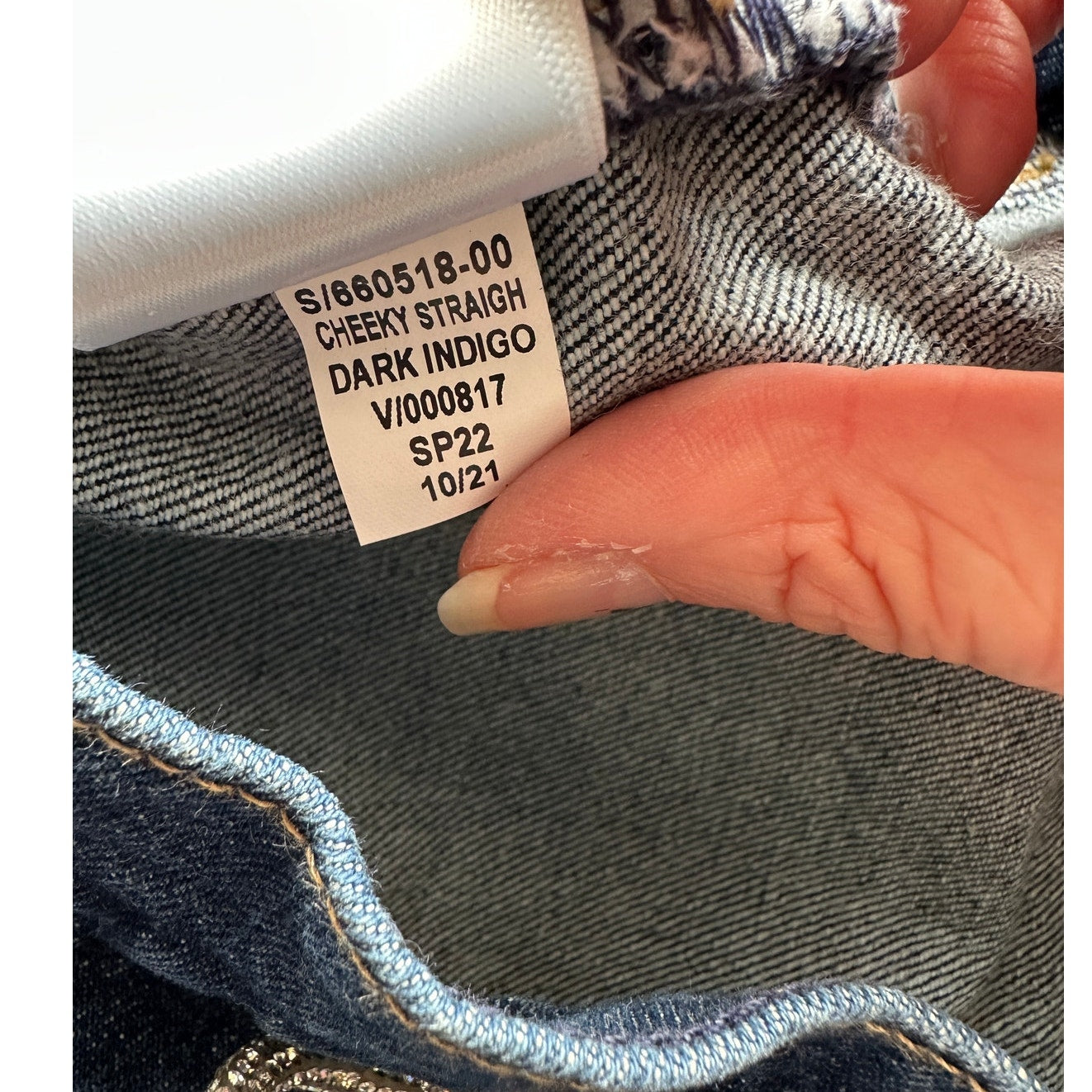 GAP Cheeky Straight High Rise Jeans Blue Women’s 32/14R Button Fly