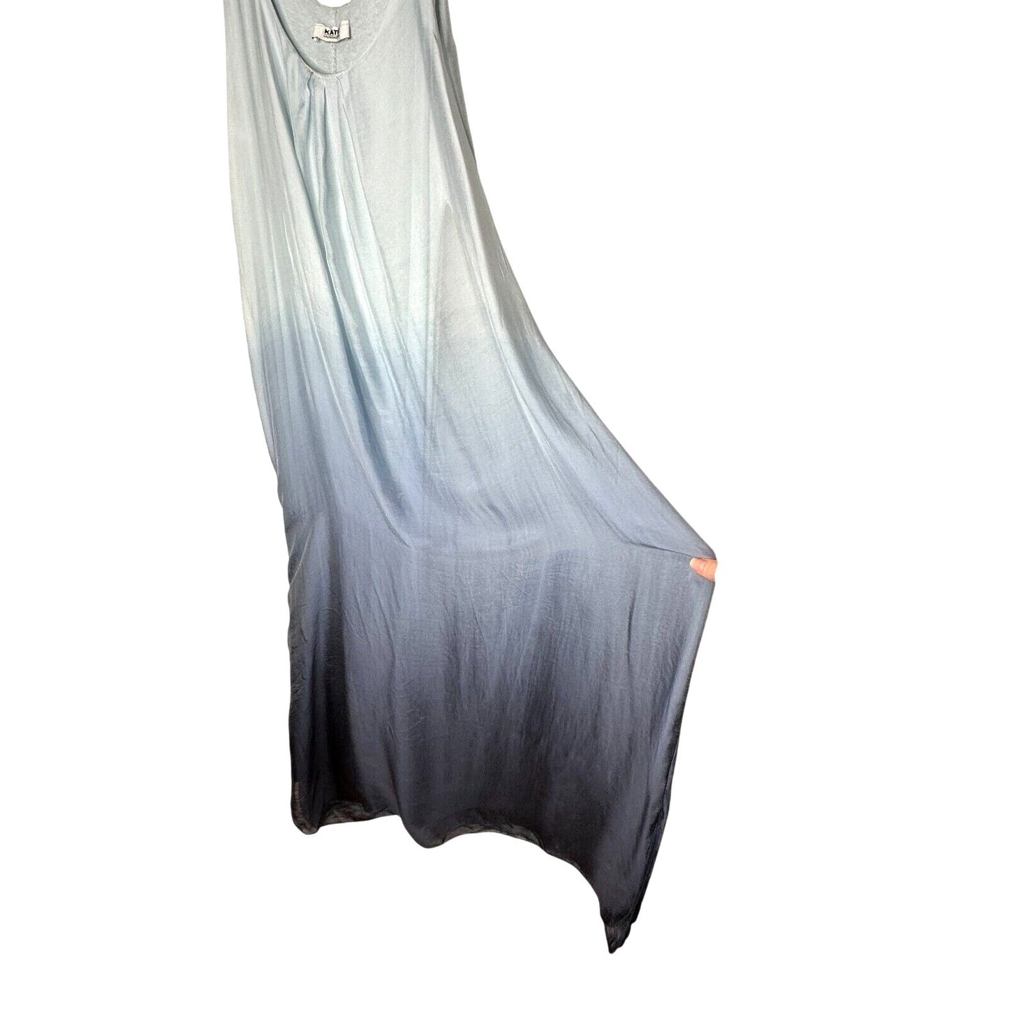 Kate by Laltramoda Light Blue Ombre Tank Sleeveless Lined Midi Maxi Dress S / M