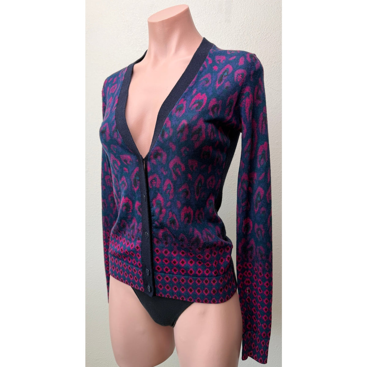 Tory Burch Brady Wool Cardigan Women XS Multicolor