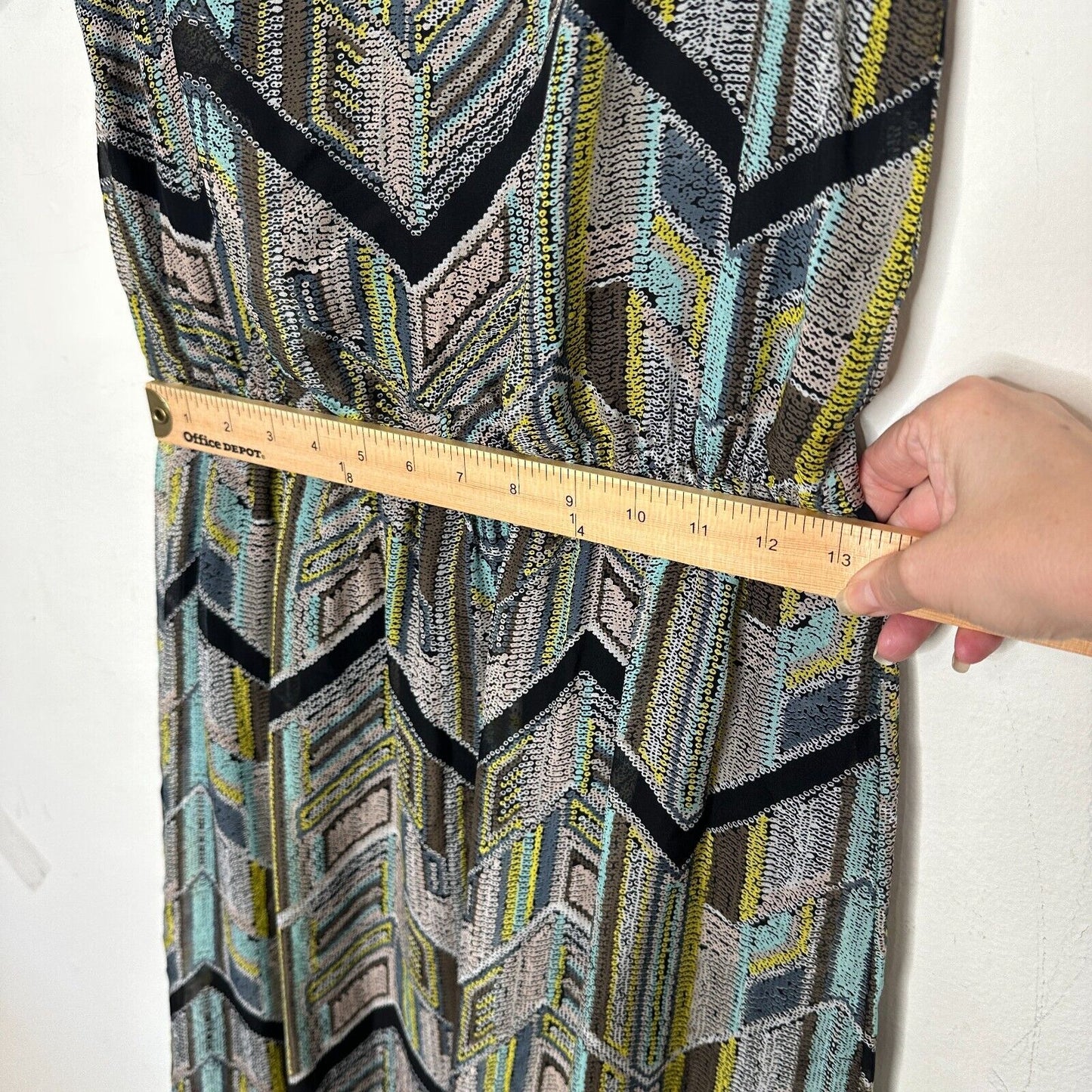 NWT Ella Moss Colorful Mazatlan Off Shoulder Silk Maxi Dress Adj Straps Med