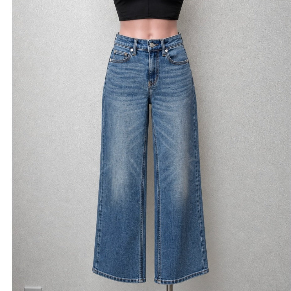 NWT Quince Bella Womens Blue Wide Leg Jeans 25