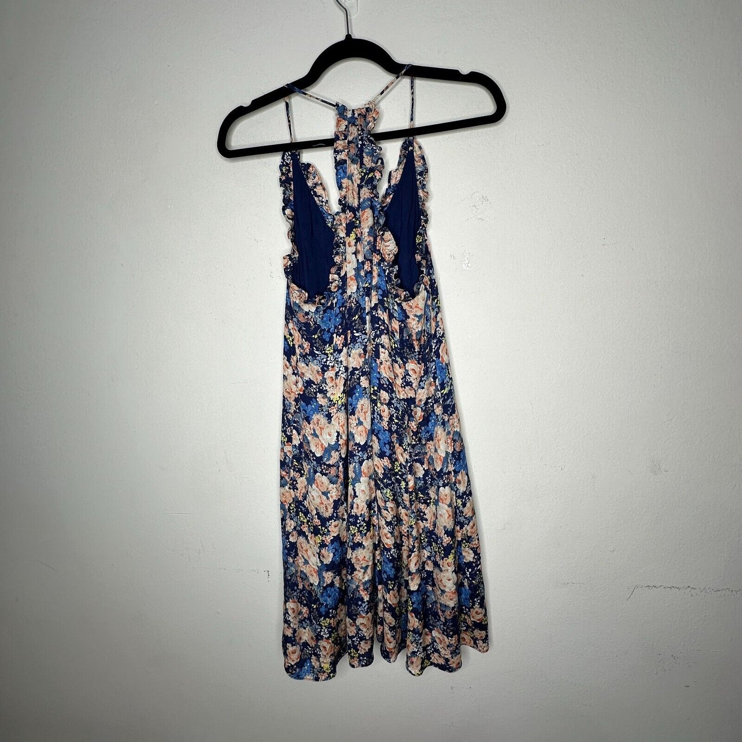 Rebecca Taylor Gigi Fleur Slip V-Neck Racer Back Silk Pleated Fabric Dress 8