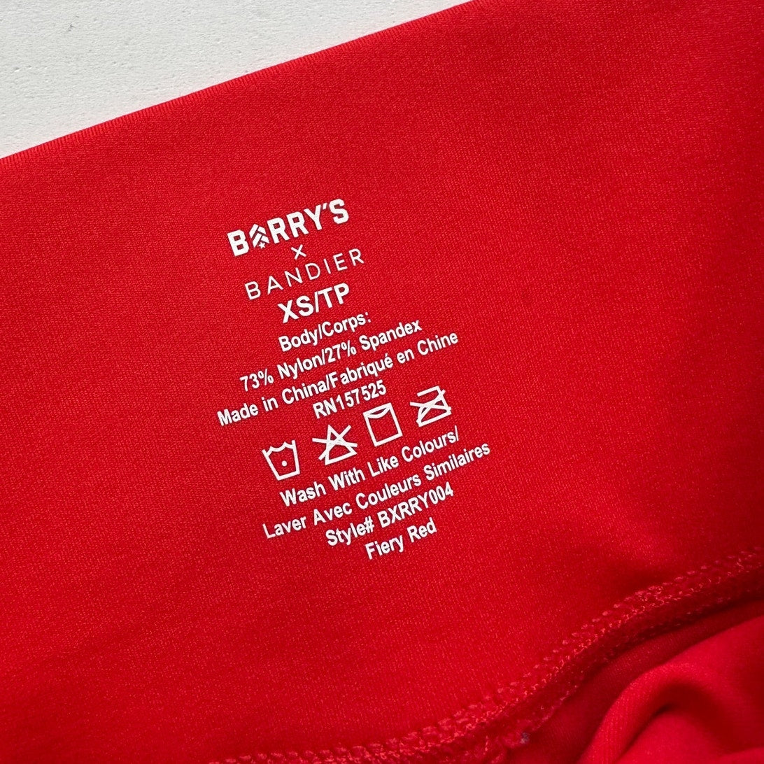 Barry's X Bandier Fiery Red Active High Waist  Yoga Pant Leggings XS