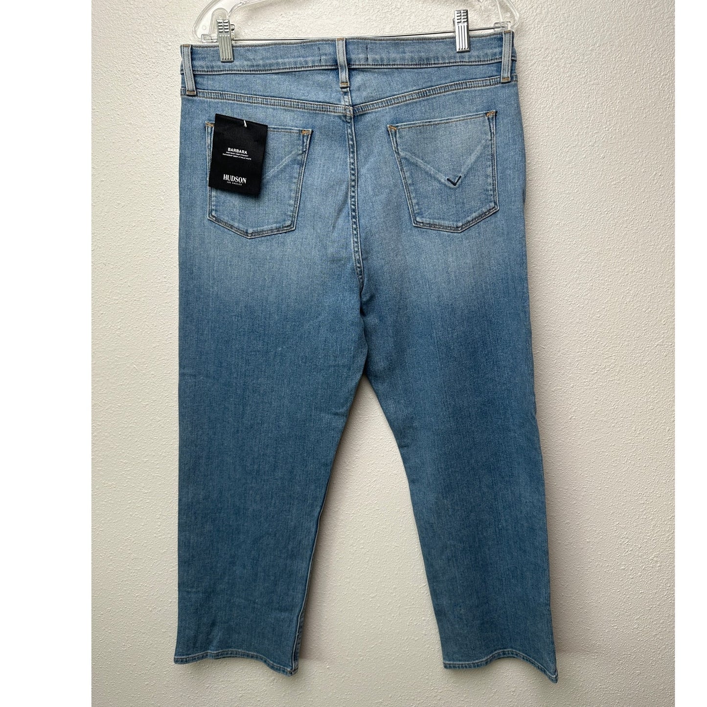 NWT Hudson Barbara High Waist Crop Straight Jeans Blue Women’s 33