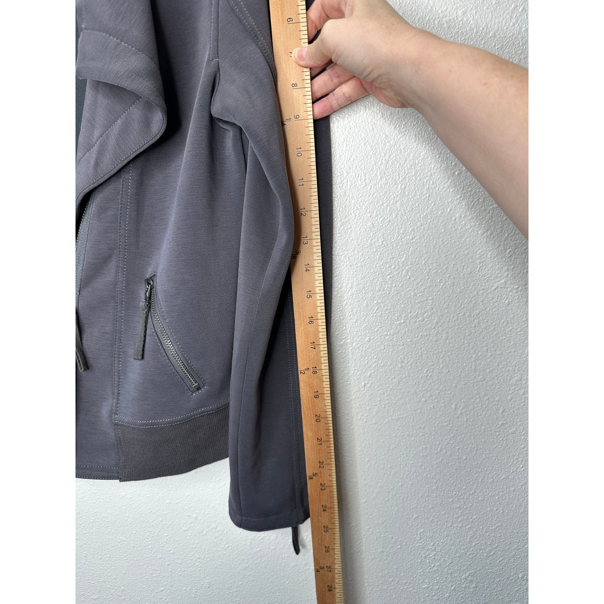 Marrakech Utility Moto Jacket Gunmetal Gray Ultra Soft Stretch Zip XS