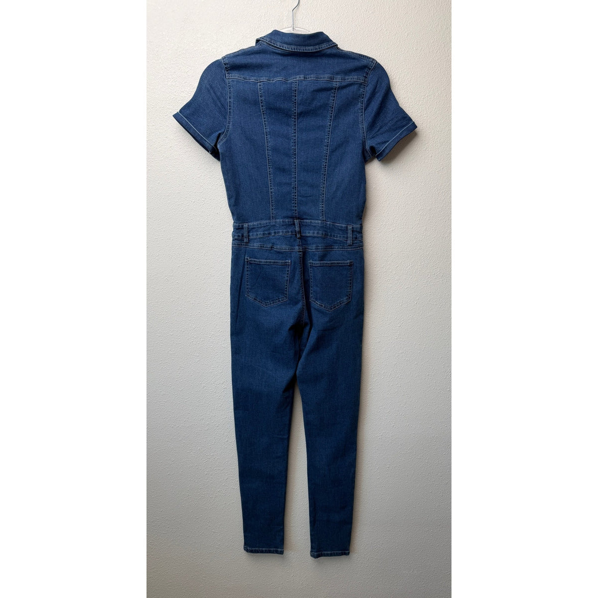 Fashion Nova Blue Denim Jumpsuit Womens M Utility