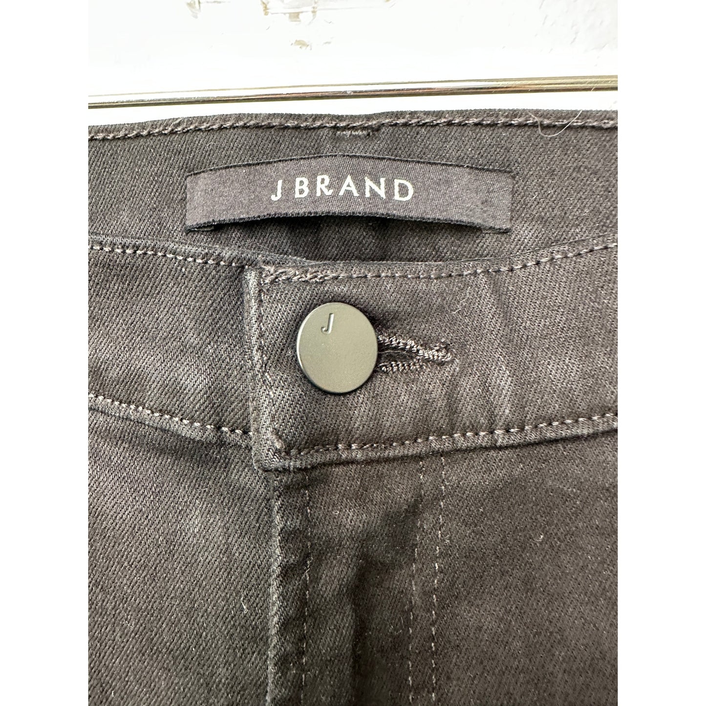 J Brand Alana Vesper High-Rise Skinny Jeans Black Women’s 31 Raw Hem
