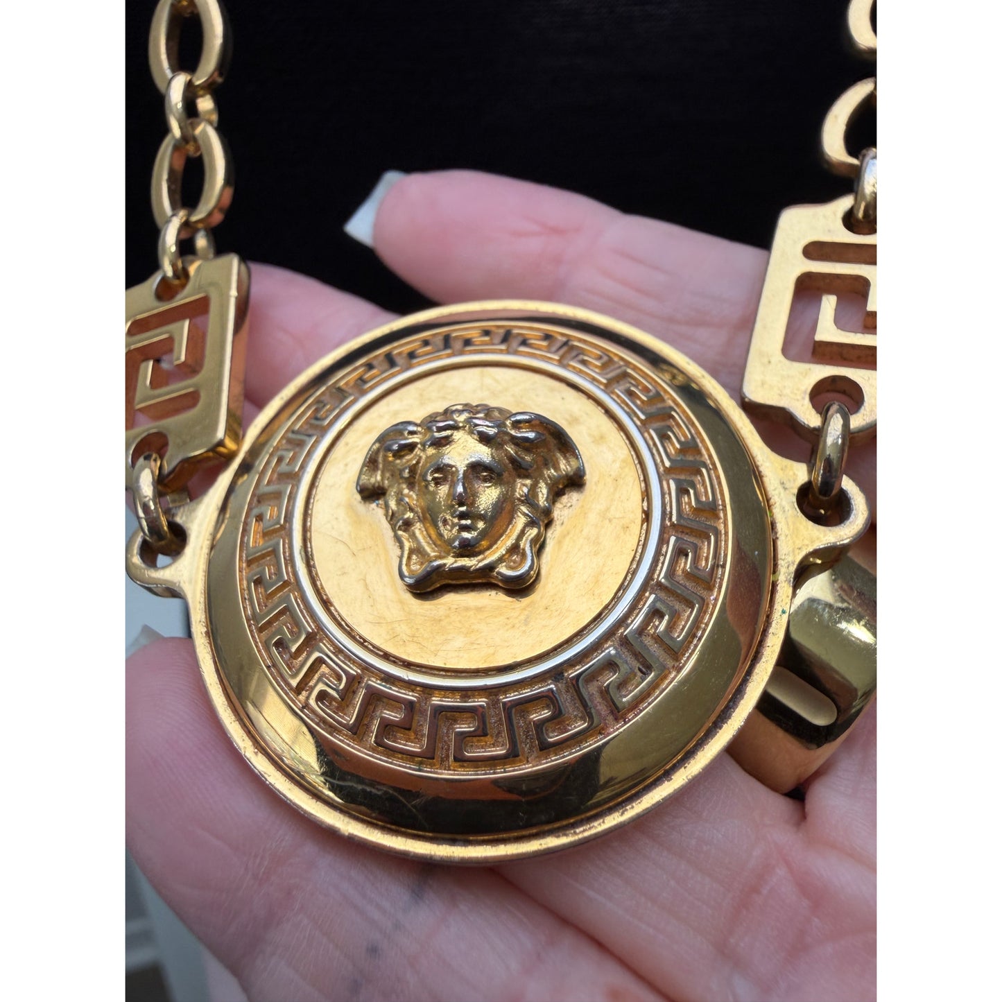 Gianni Versace Vanitas Medusa Gold Tone Necklace