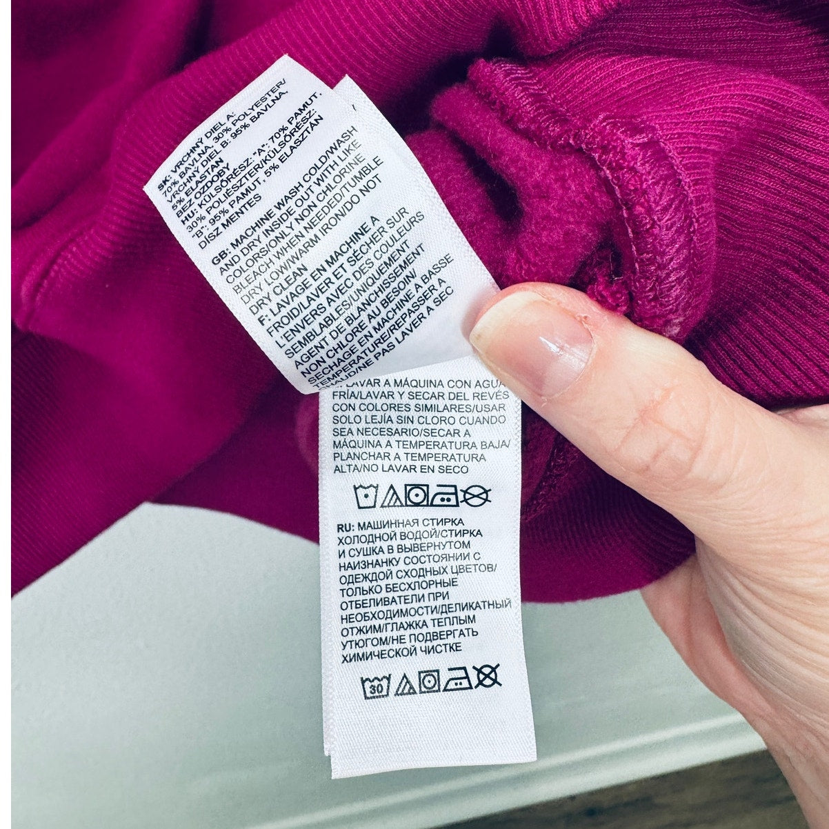 Northface Purple & Pink Logo Hooded Front Pocket Sweatshirt