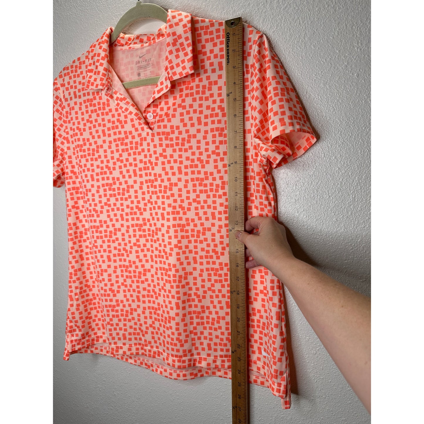 Nike Peach & Cream Breathe Golf Dry-Fit Polo Shirt L