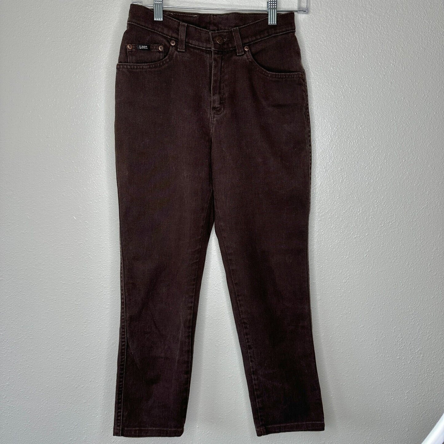 Lee Original Jeans Brown Denim Mid Rise 5-Pocket Slim Jeans 4