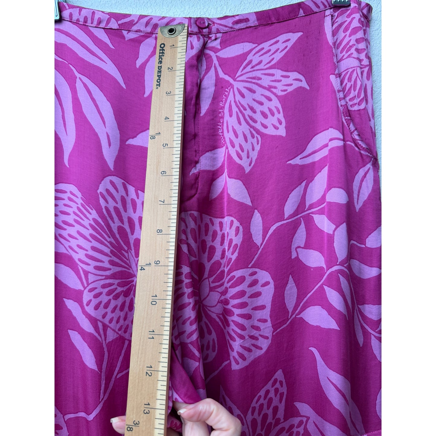 Poupette St Barth Pink Pants Womens S Wide Leg