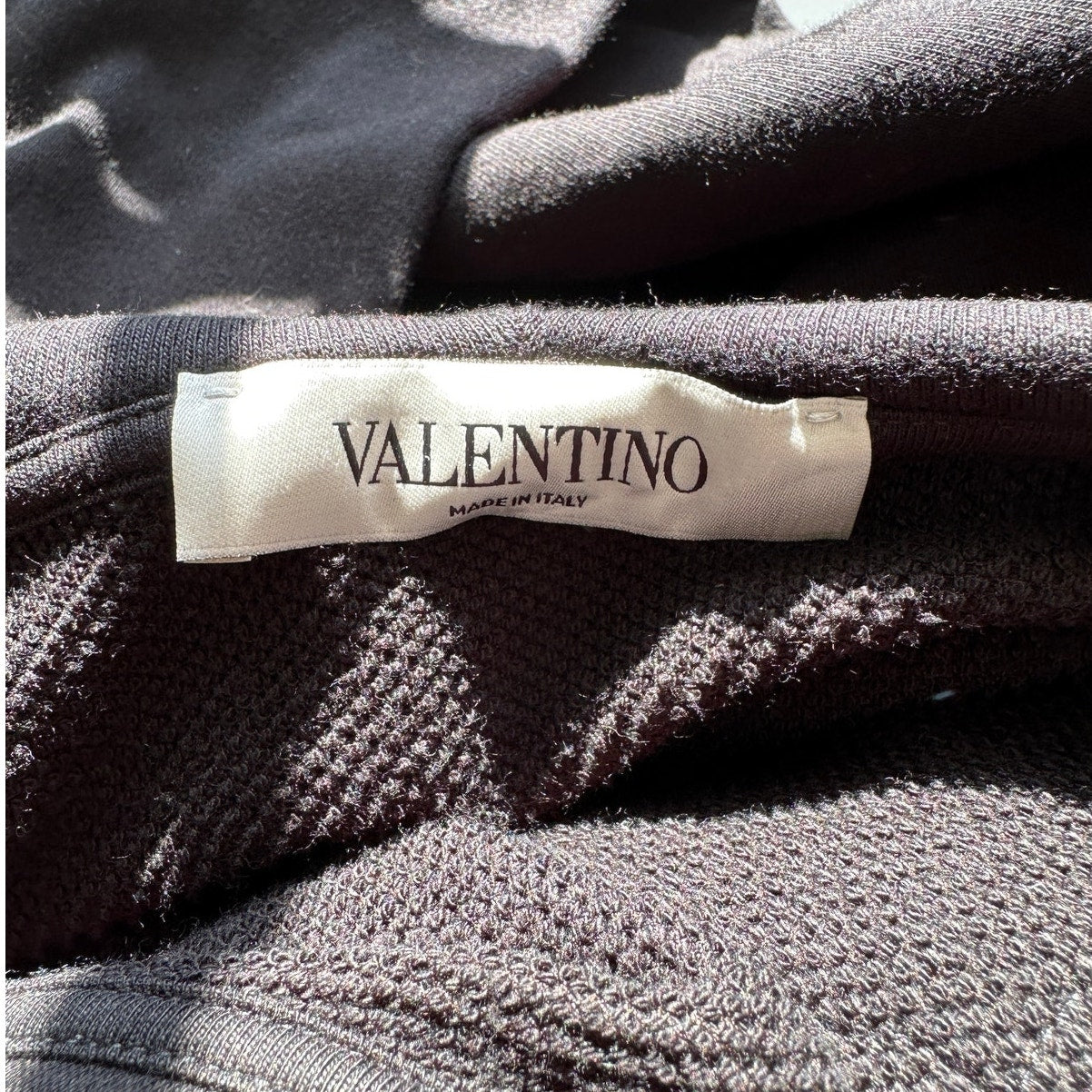 Valentino Garavani Black Hoodie Embroidered White Pansy Patches M