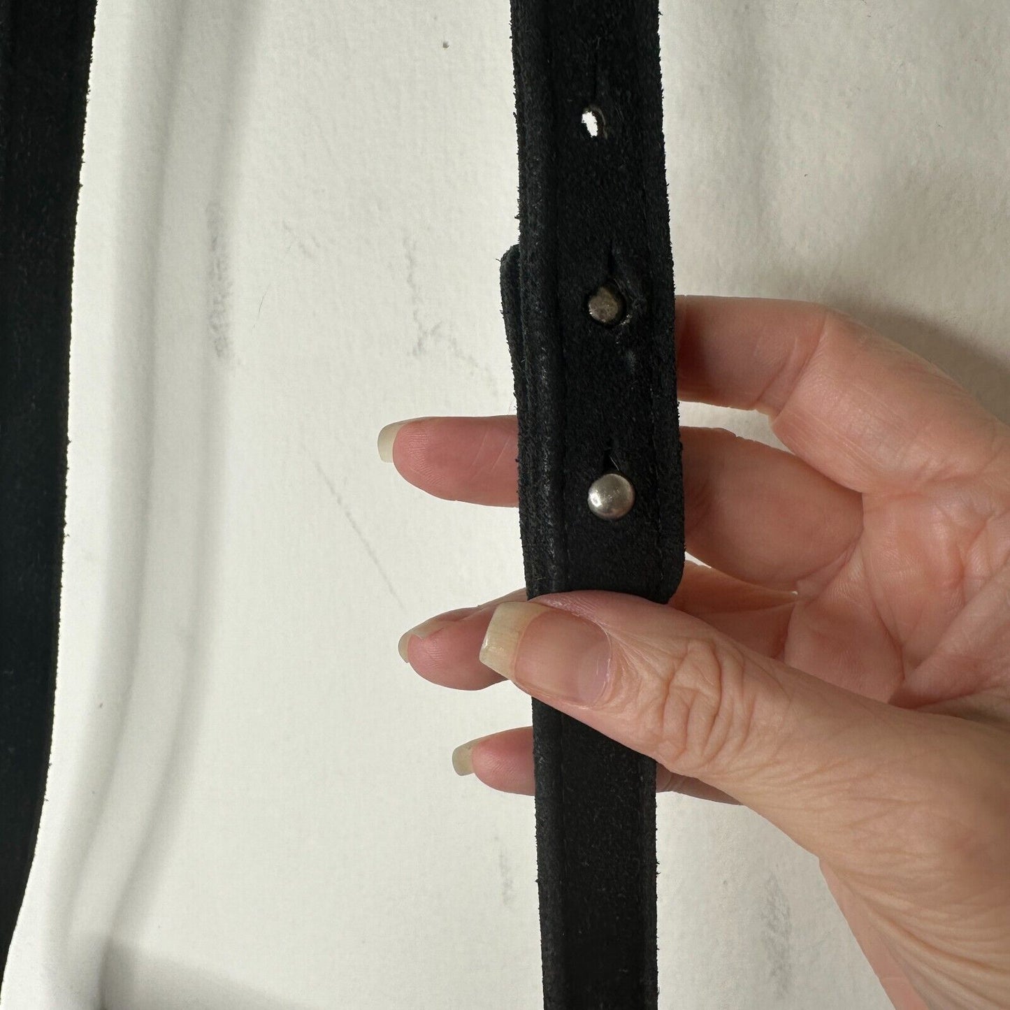 Cab Blanche Shell Canteen Black Suede Rainbow Clamshell Fold Crossbody Purse