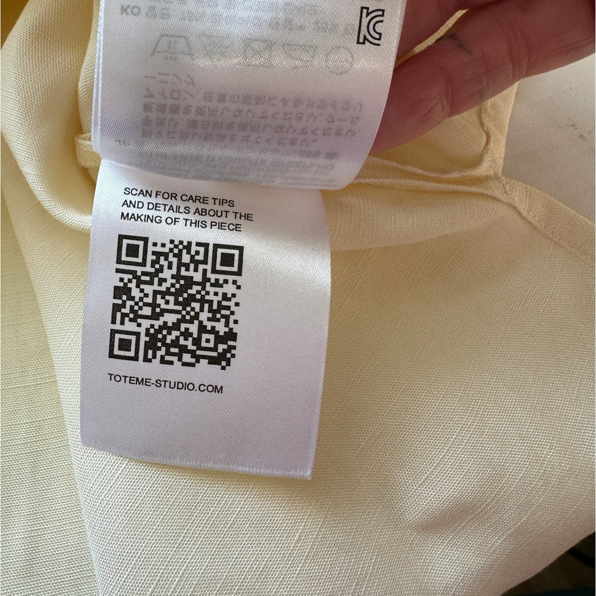 NWT Toteme Vanilla Fluid Tie Linen Blend Short Sleeve Blouse Top 40 / 8
