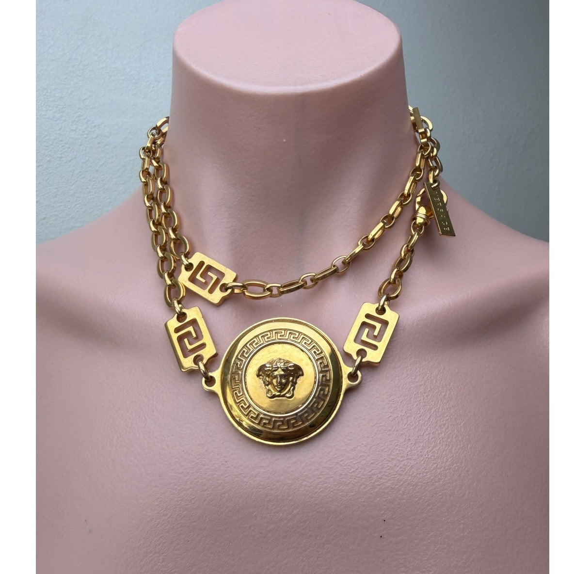 Gianni Versace Vanitas Medusa Gold Tone Necklace