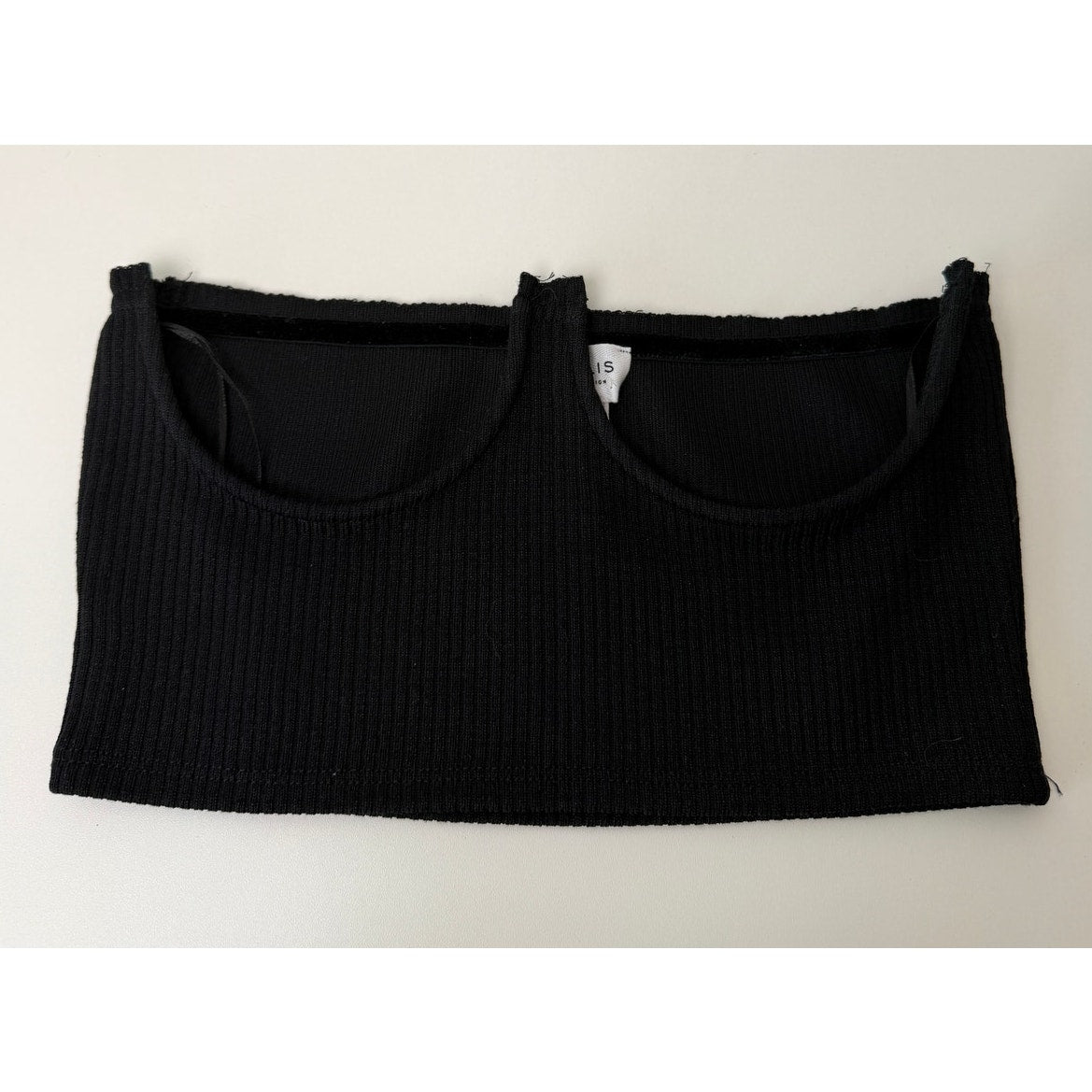 NWT Le Lis Black Knit Corset Top Women's S