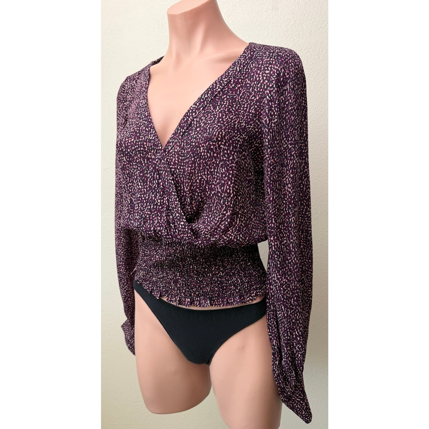 Parker Matilda Funfetti Silk Blouse Women XS Purple