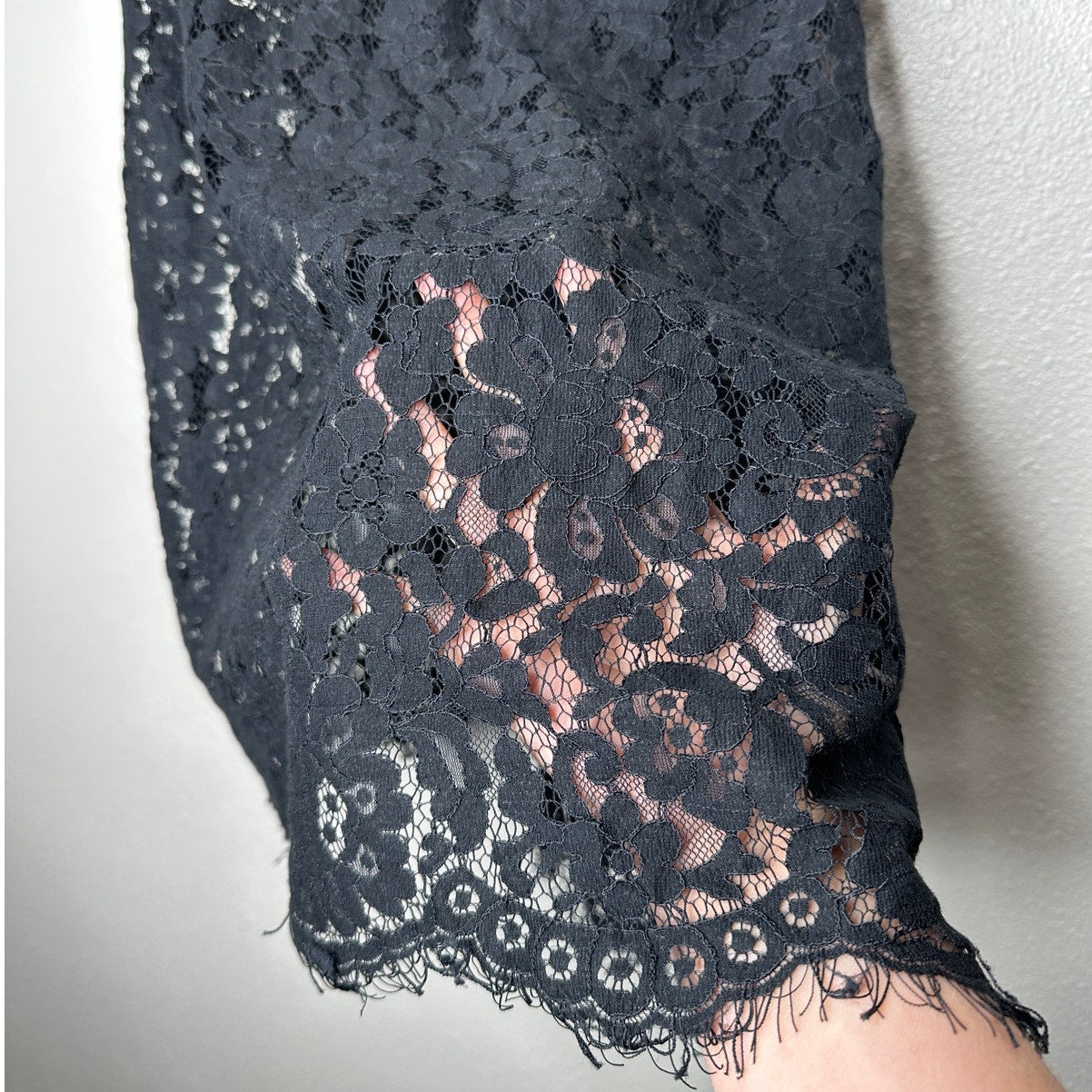 Joie Black Floral Lace Sleeveless Racerback Tank Top M