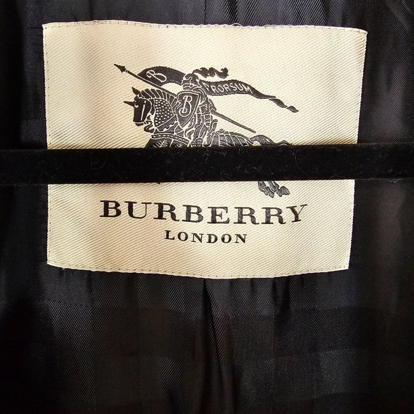 Burberry London Black Double Breasted Cashmere Wool Blend Pea Coat Jacket 8
