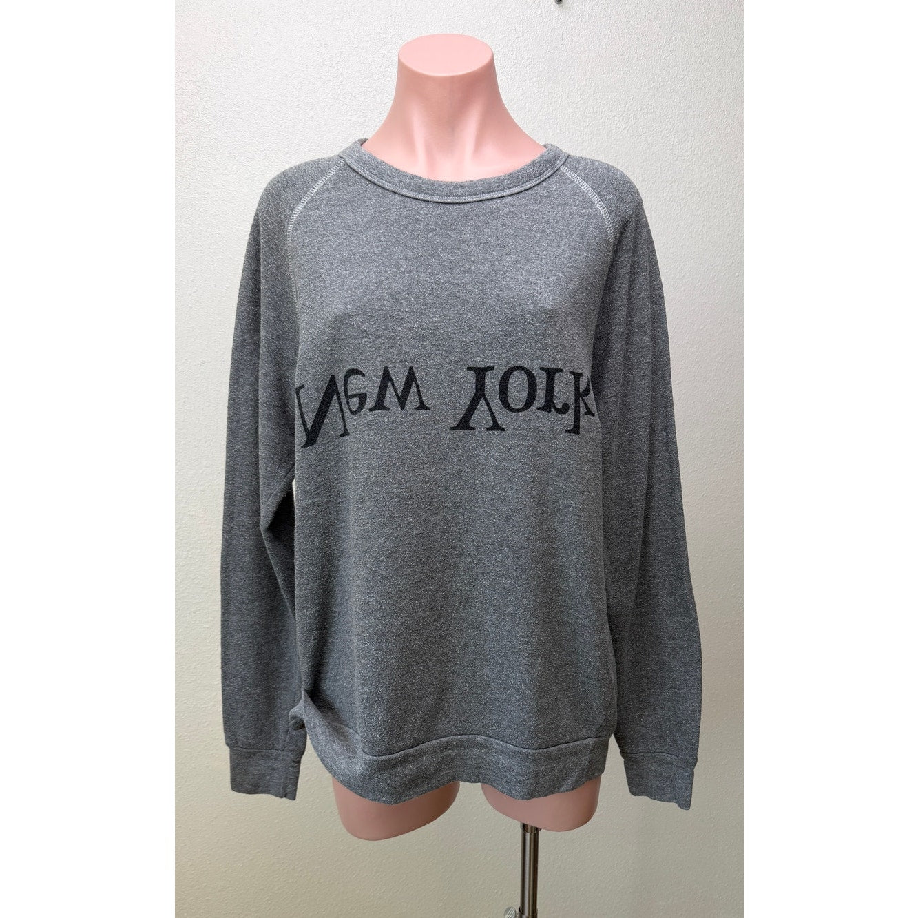 Assembly New York Gray Logo Sweatshirt Womens M