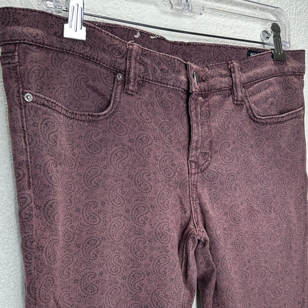 AllSaints Spitalfields Jacks Place Paisley Print Skinny Jeans 30