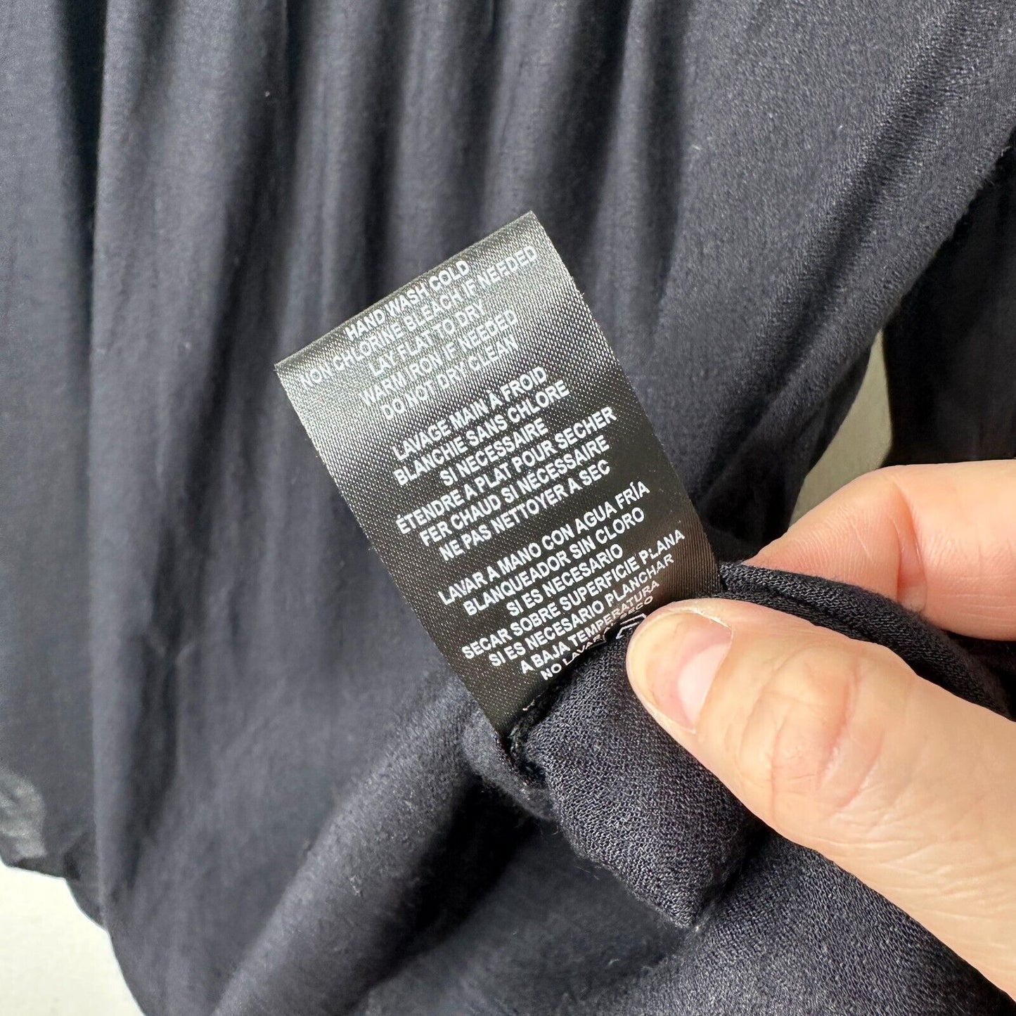 Velvet By Graham & Spencer Eva Black Peasant Top Pastel Embroidered Neck XS