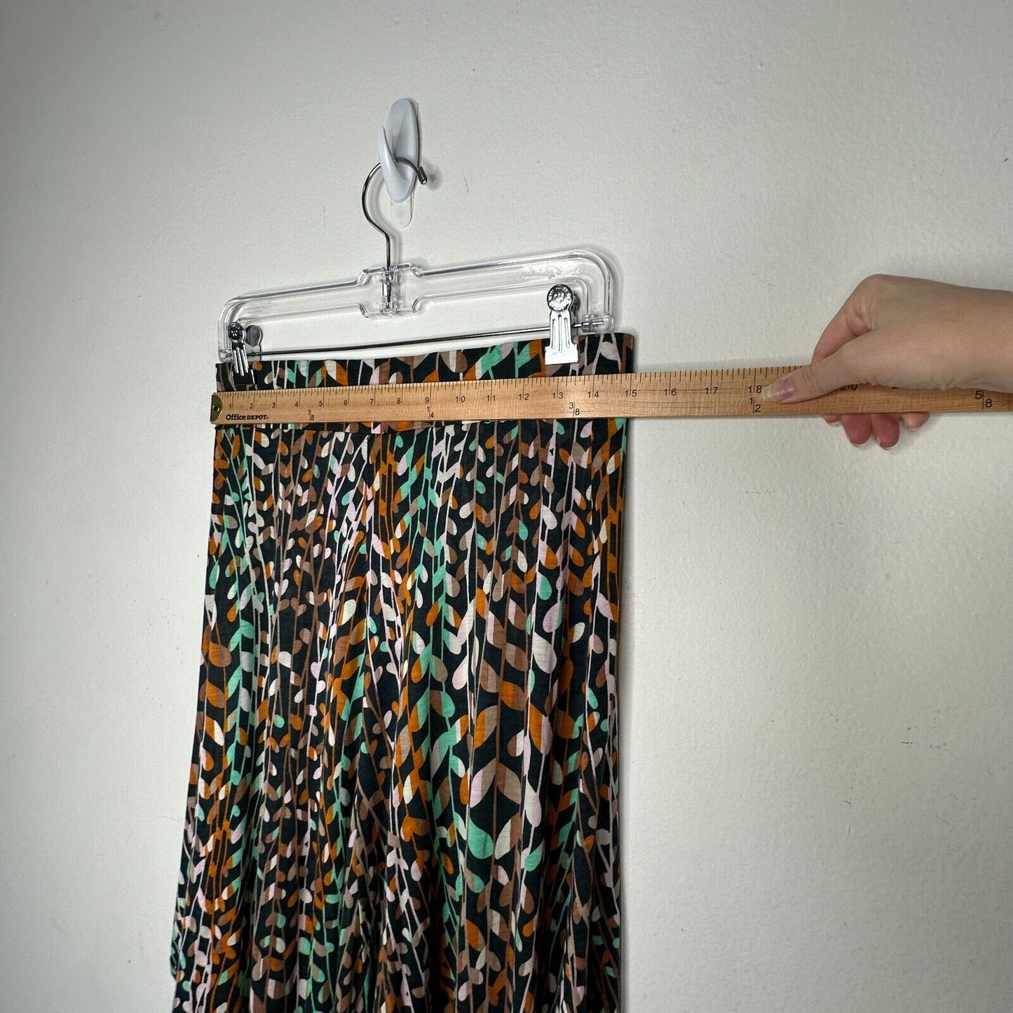 Vintage Y2K Stunning Missoni Teal White & Orange Abstract Floral Jersey Skirt 10