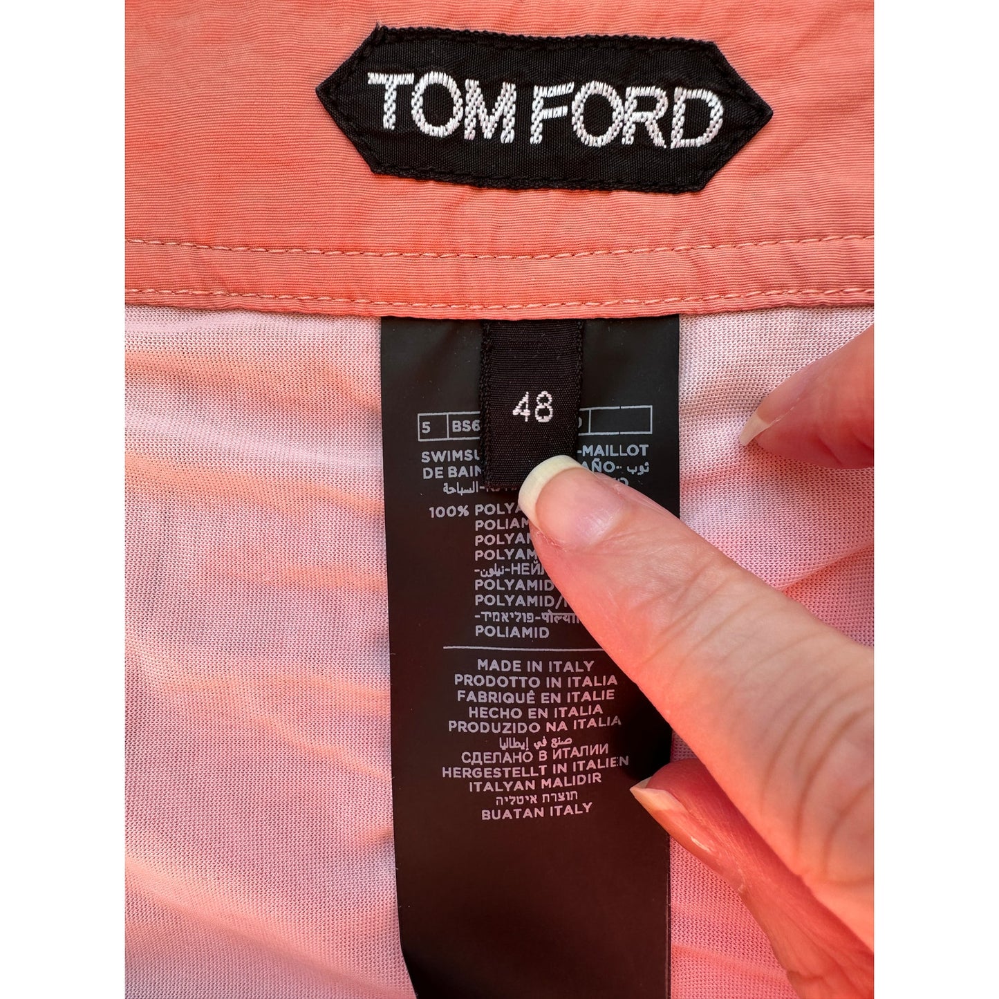 Tom Ford Swim Shorts Peach Men US M Buckle