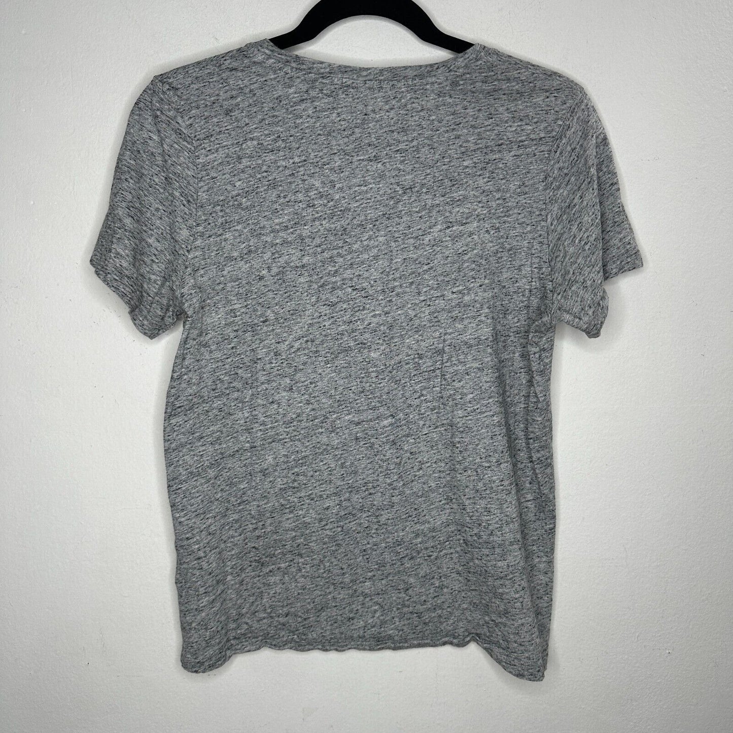 Uniglo Soft Relaxed Heathered Gray V-Neck Short Sleeve Relaxed Tee Medium