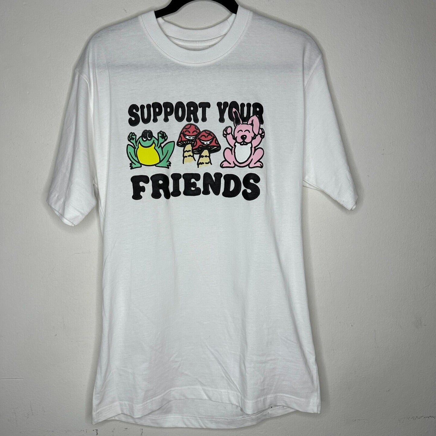 RARE Chinatown Market White Support Your Friends Graphic T-Shirt Medium