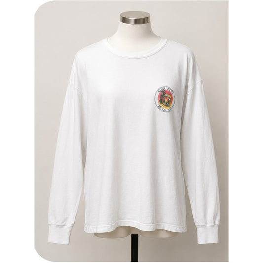 Sundae School White Graphic Long Sleeve Tee Unisex S