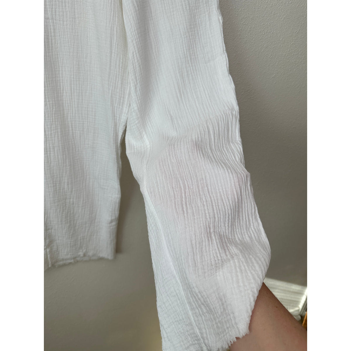 Rails Leon White Gauze Wide Leg Pants Elastic Waist US S