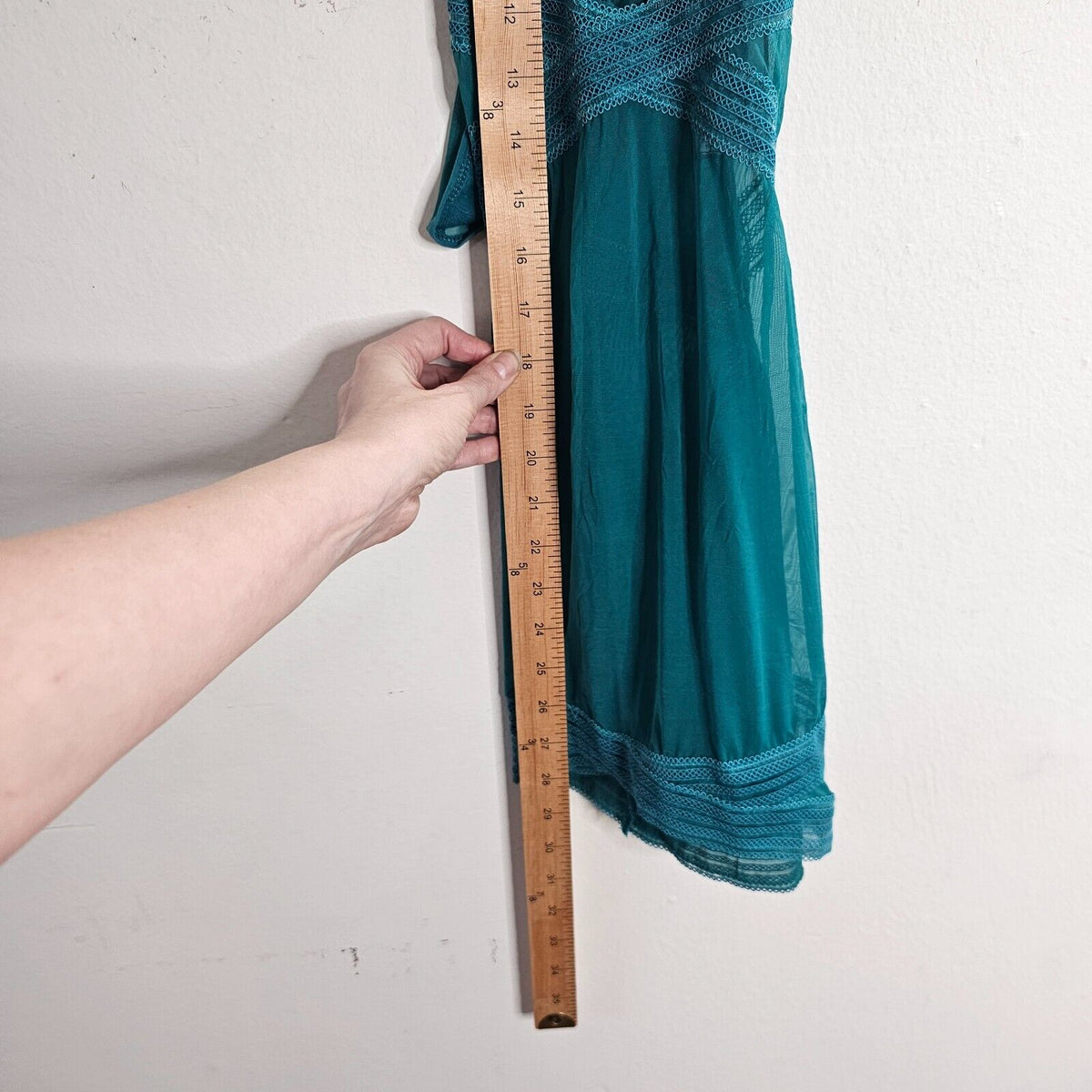 NWT Oh La La Cheri Fanfare Aqua Babydoll Lingerie Nighty Detail & G-String OS