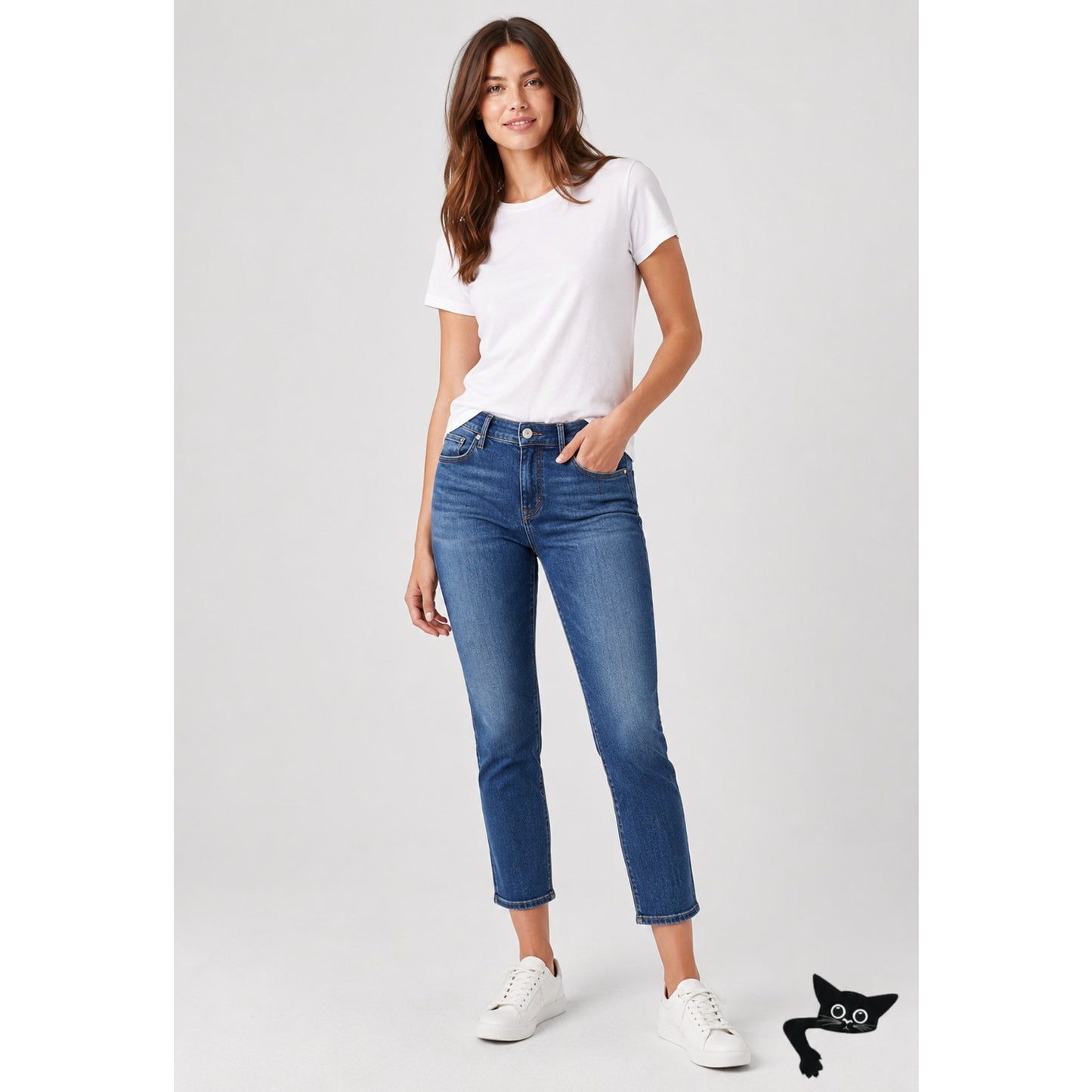 AG Jeans Prima Crop Cigarette Jeans Blue Women’s 31 Ankle Mid Rise